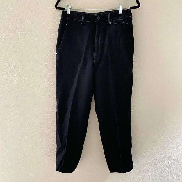 Yohji Yamamoto 100% wool Pants contrast stitching sz Small